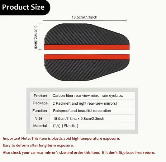 Carbon Fiber Textured Rearview Mirror